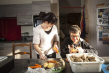 Chez Noel Gabant, famille d'accueil pour personnes souffrant d'handicap, pour le Conseil departemental de l'Ain. Coutelieu, Ain.