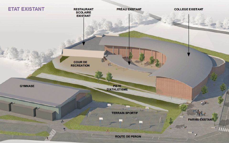 Collège de Péron avant travaux en 2022