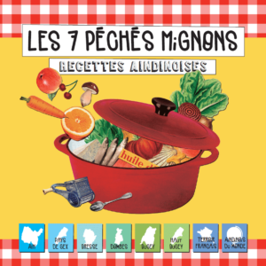 Couverture du Livre-mémoire, un carnet de recettes « 7 Péchés Mignons »