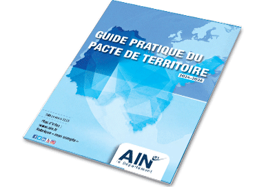 Couverture du guide pratique des aides aux projets d'investissement des communes de l'Ain - Pacte de territoire 2024 2026