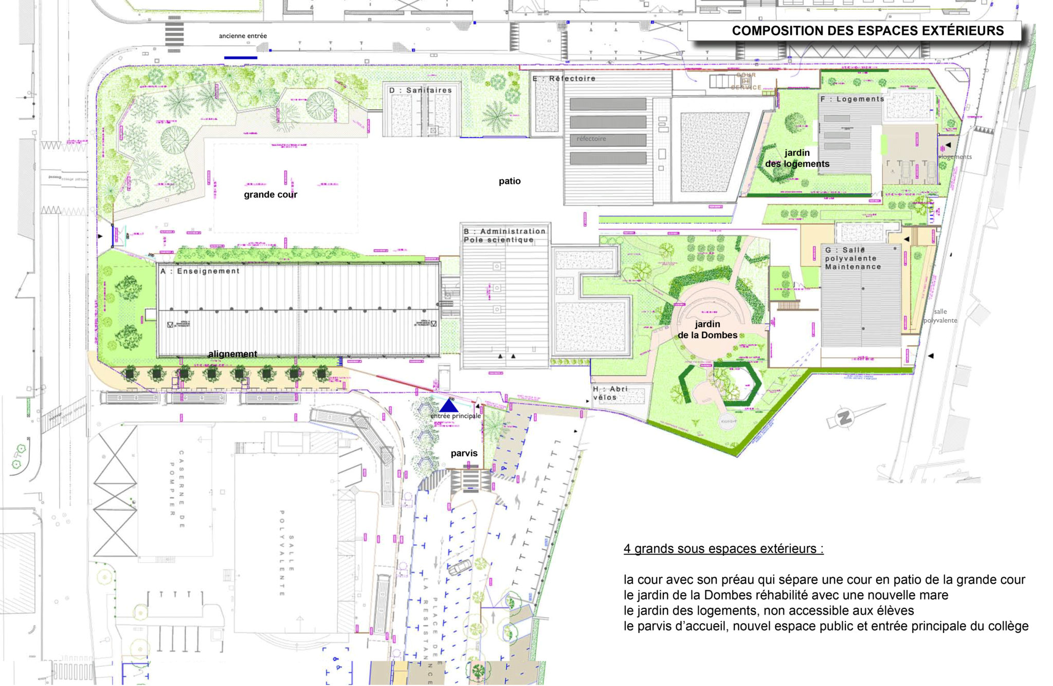 Plan du Collège Lèon Comas en 2025