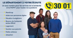 photo groupée de 5 usagers des services sociaux Bernard, 70 ans, Adrien, 15 ans, Salomé, 25 ans, Jean-Baptiste, 40 ans, Sybile et Théodore, 40 ans et 6 mois