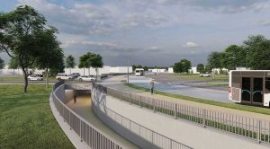 Maquette du projet de requalification du giratoire Porte de France dans le Pays de Gex