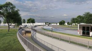 Maquette du projet de requalification du giratoire Porte de France dans le Pays de Gex