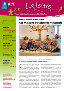 Couverture de la Lettre des assistants maternels de l'Ain n°60