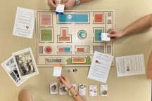 Jeu "La balade du 19e",  issu du dossier pédagogique « l’Ain au 19e siècle » est un jeu de société et de réflexion. 